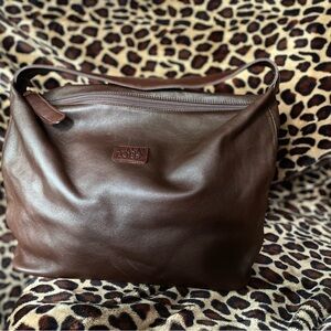 Brown Leather Shoulder Bag